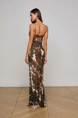 Hailey Cow Print Maxi Dress