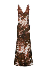 Hailey Cow Print Maxi Dress