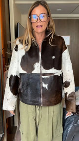 Nora Cowhide Print Jacket